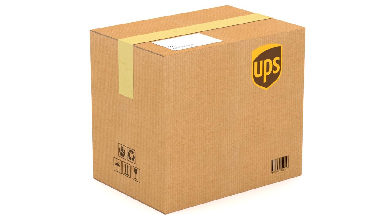 UPS Cardboard Box 3d models