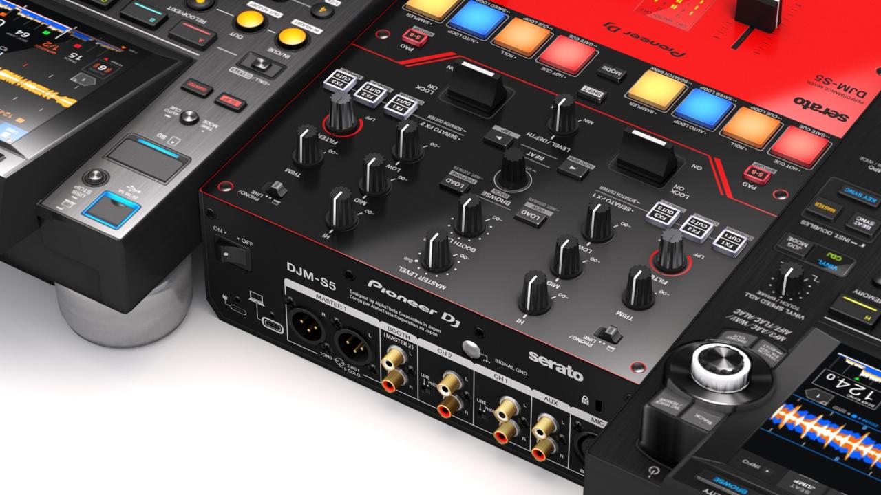 Pioneer DJ Set 4 DJM-S5 and CDJ 3000 Nexus 3d models