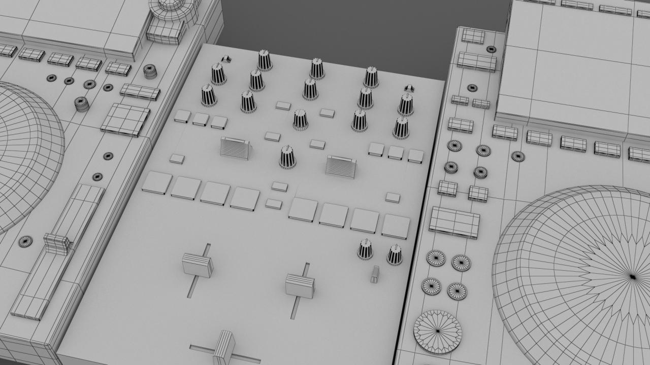 Pioneer DJ Set 4 DJM-S5 and CDJ 3000 Nexus 3d models