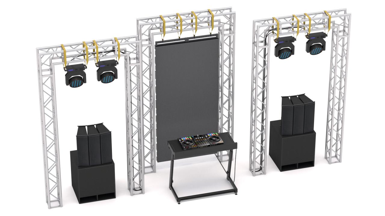 Dj Booth Stage 3d models