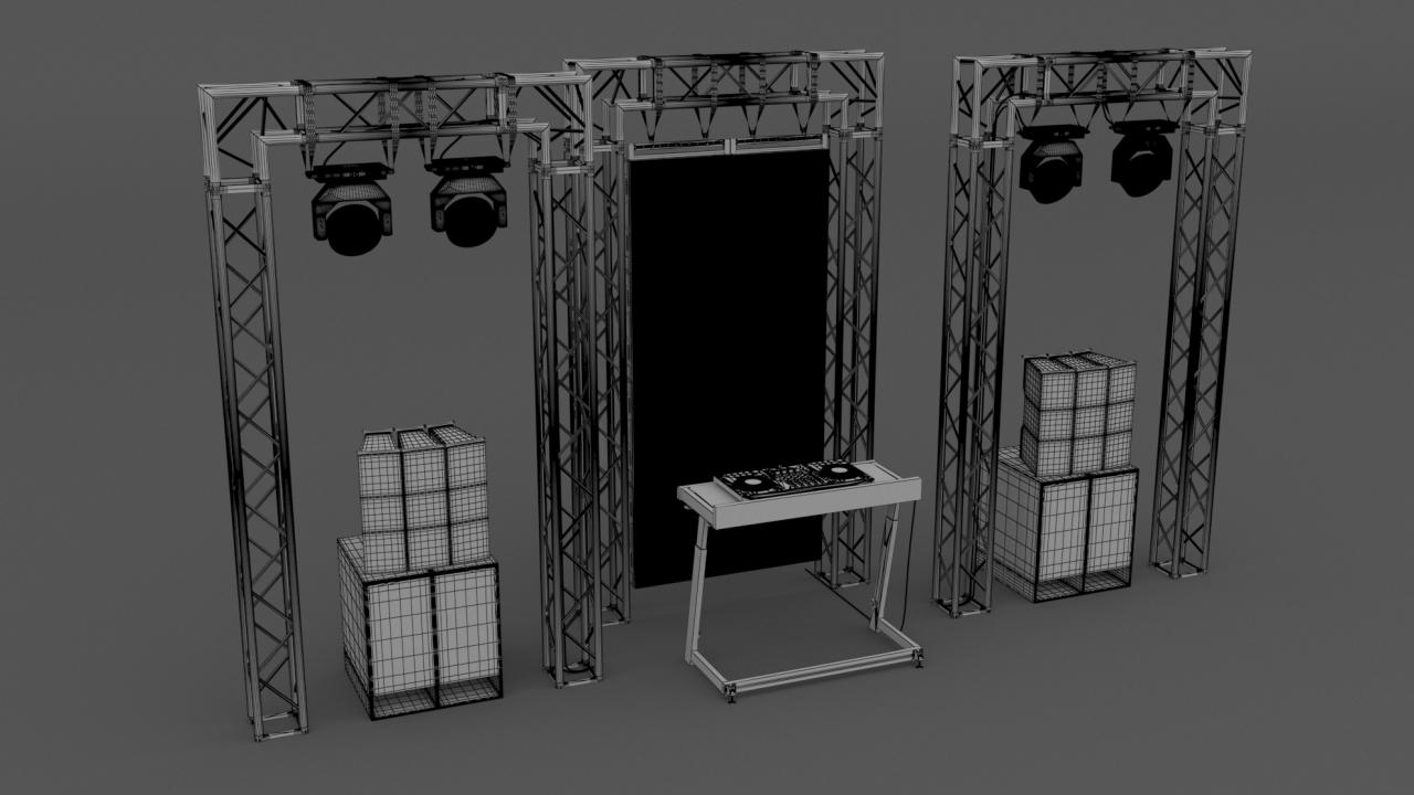 Dj Booth Stage 3d models