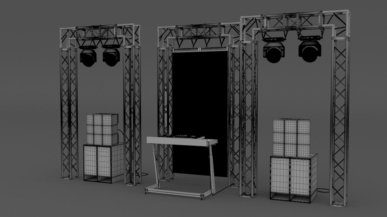 Dj Booth Stage 3d models