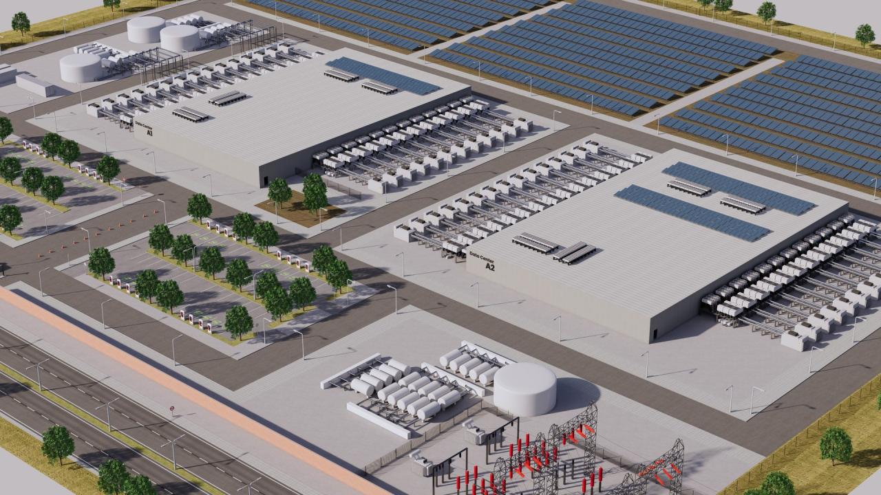 Apple Data Center Building with Interior 3d models
