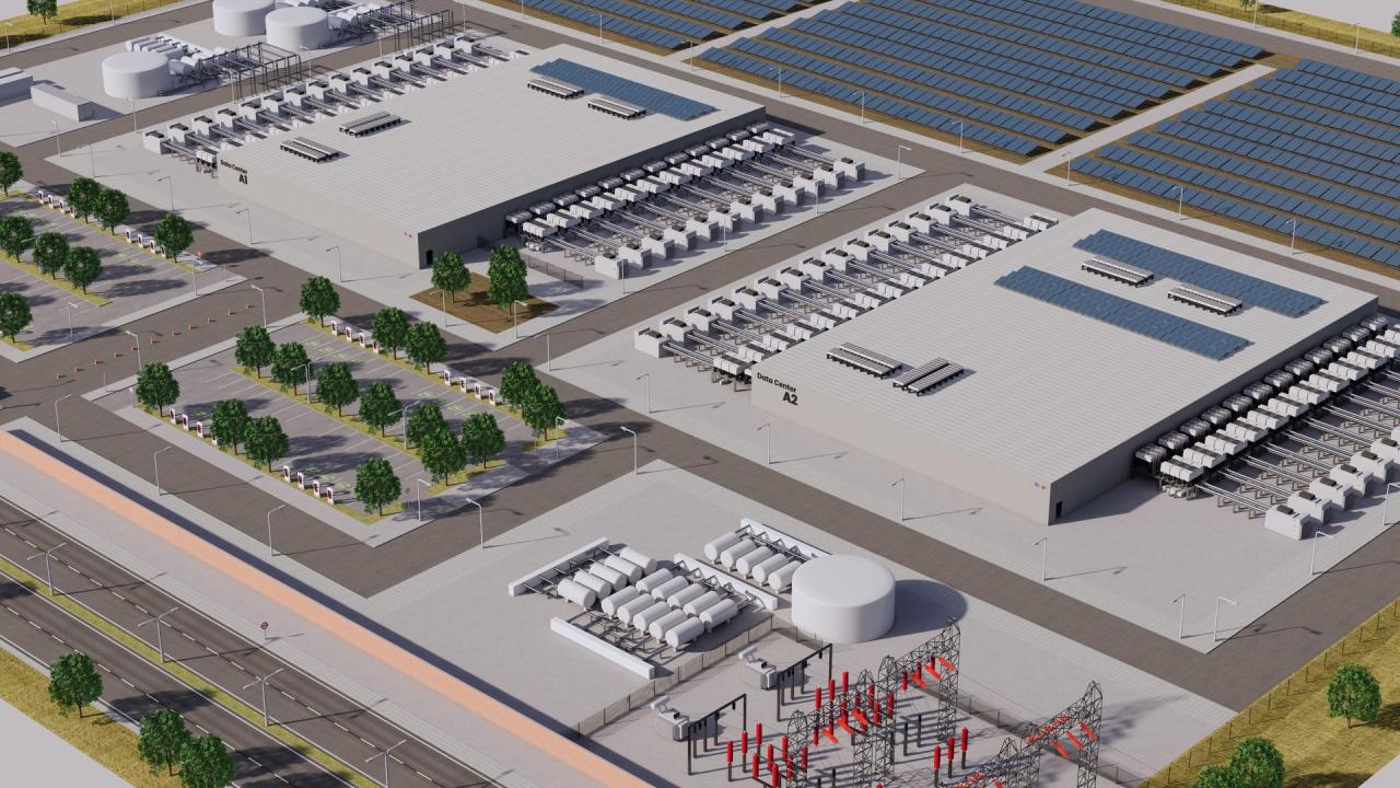 Google Data Center Building with Interior 3d models