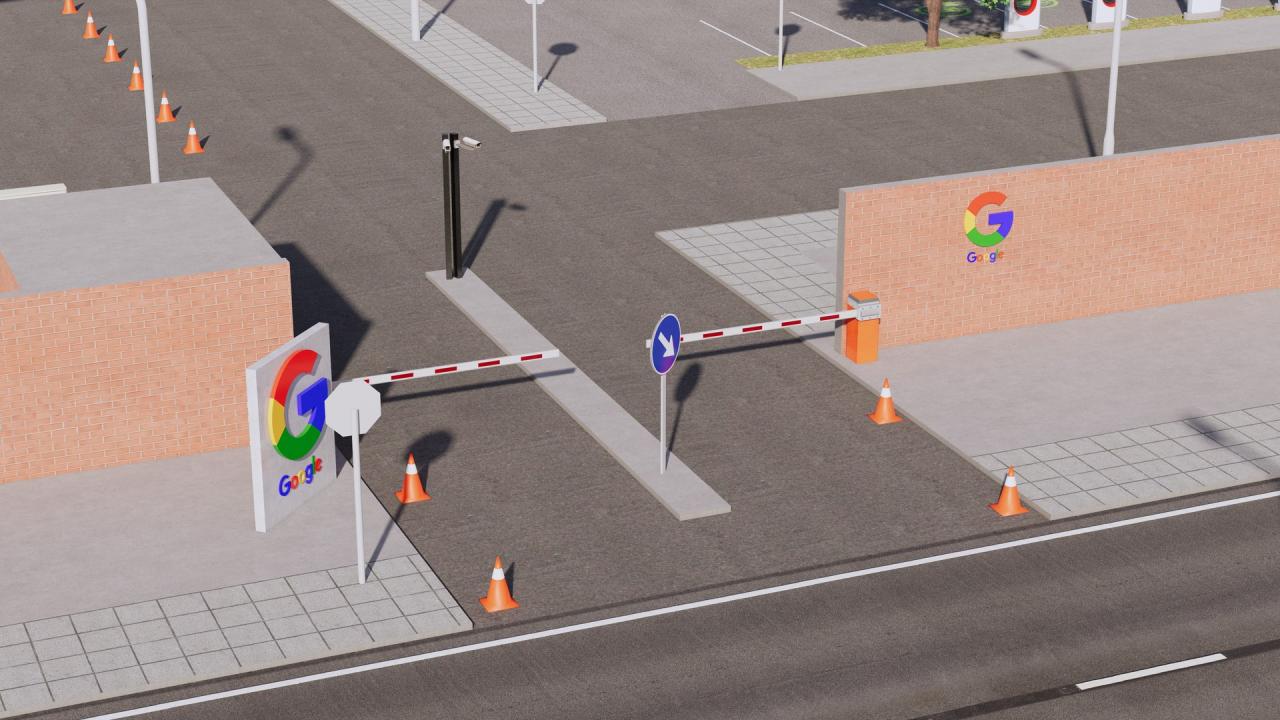 Google Data Center Building with Interior 3d models