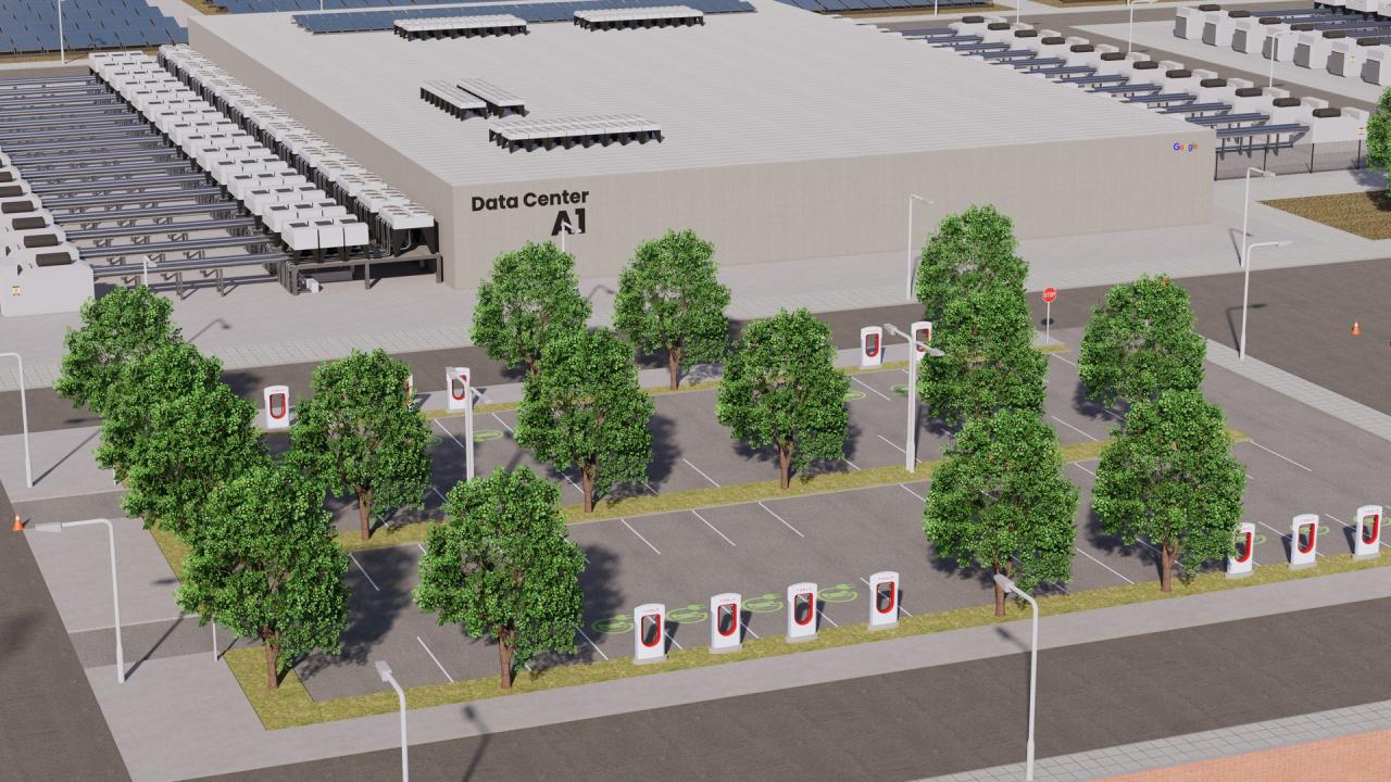 Google Data Center Building with Interior 3d models