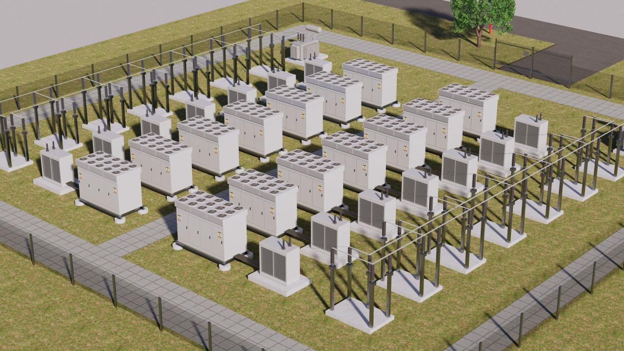 Battery Storage Power Station 3d models