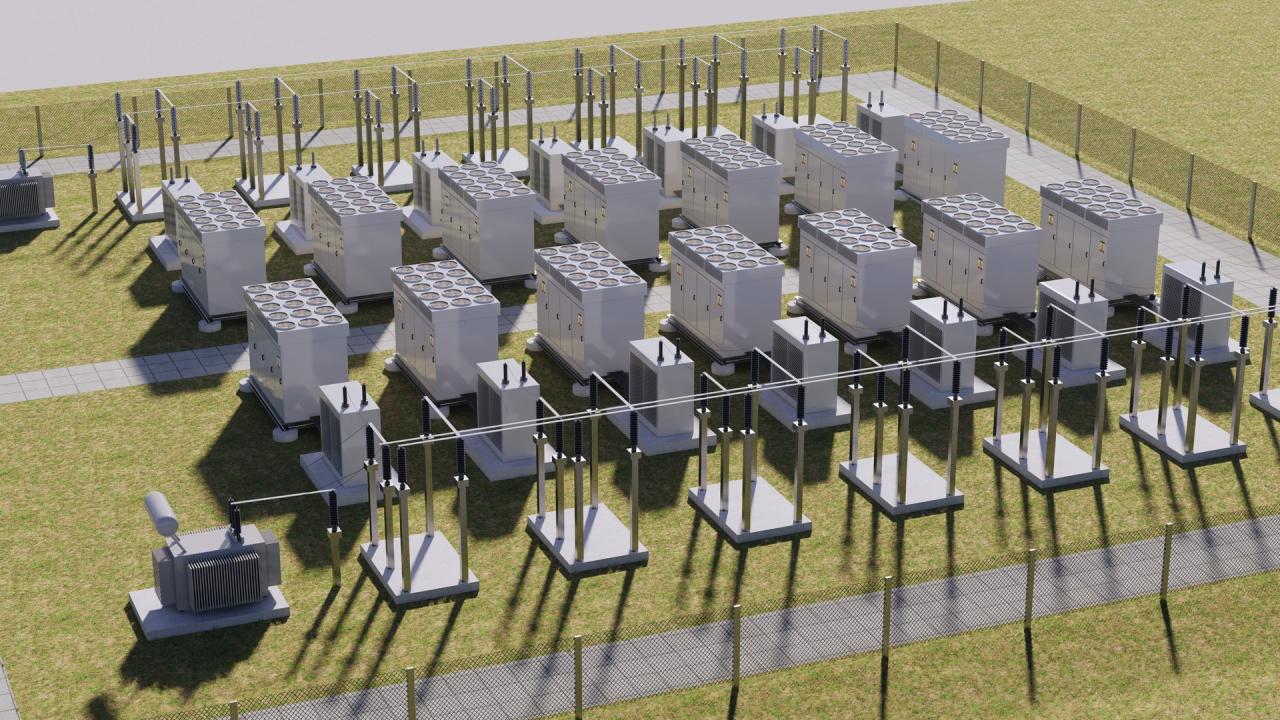 Battery Storage Power Station 3d models