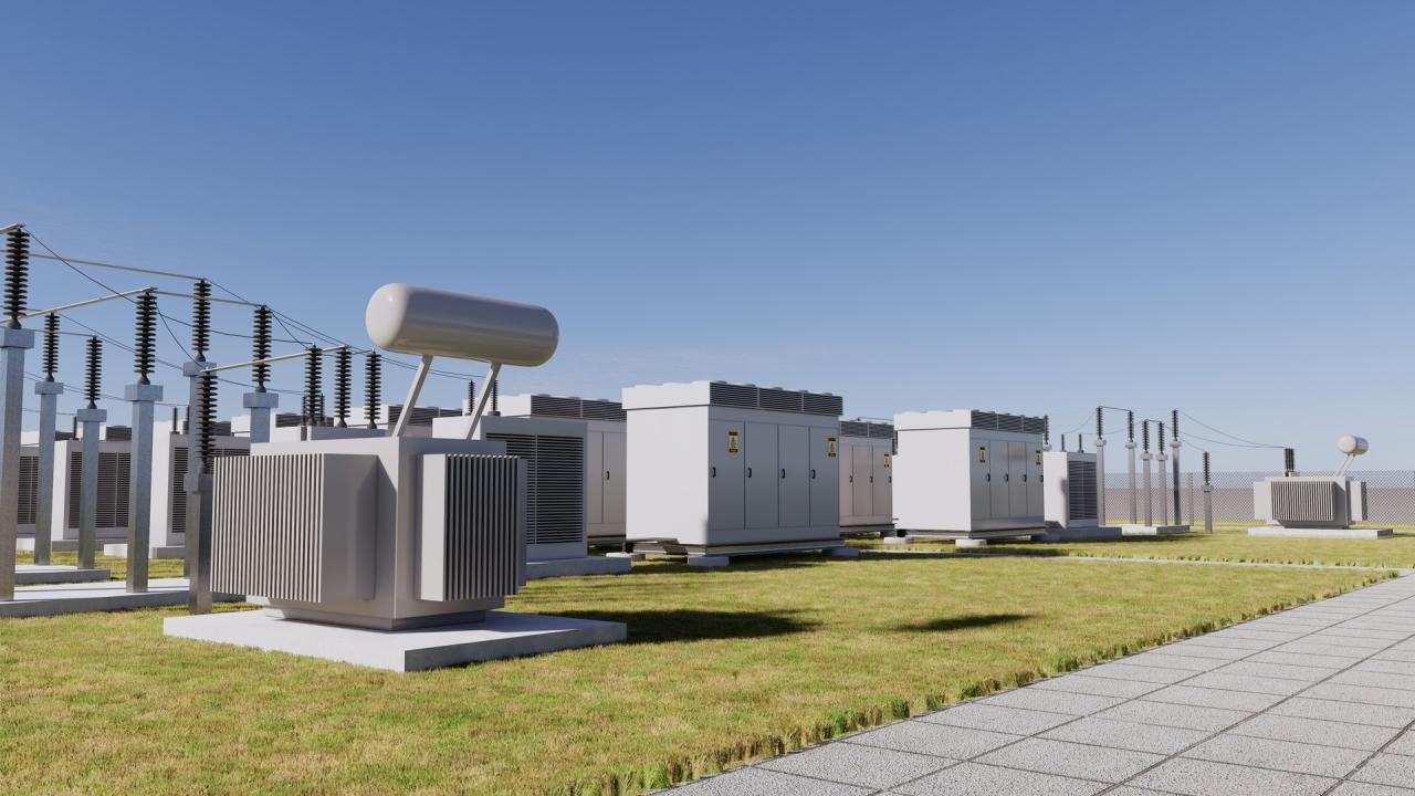 Battery Storage Power Station 3d models
