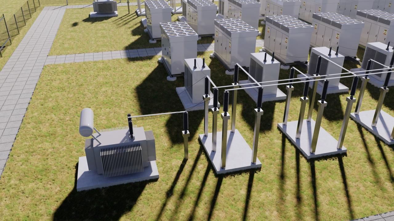 Battery Storage Power Station 3d models