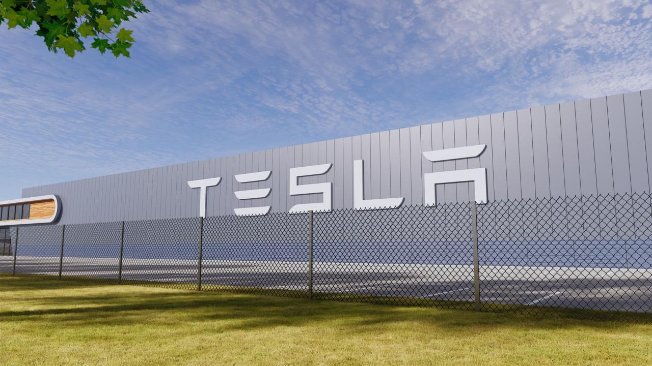 Tesla Giga Factory 3d models