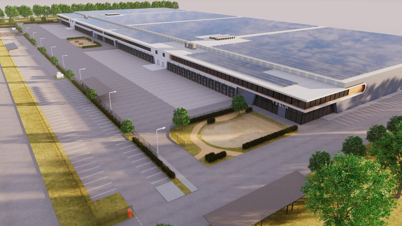 Tesla Giga Factory 3d models