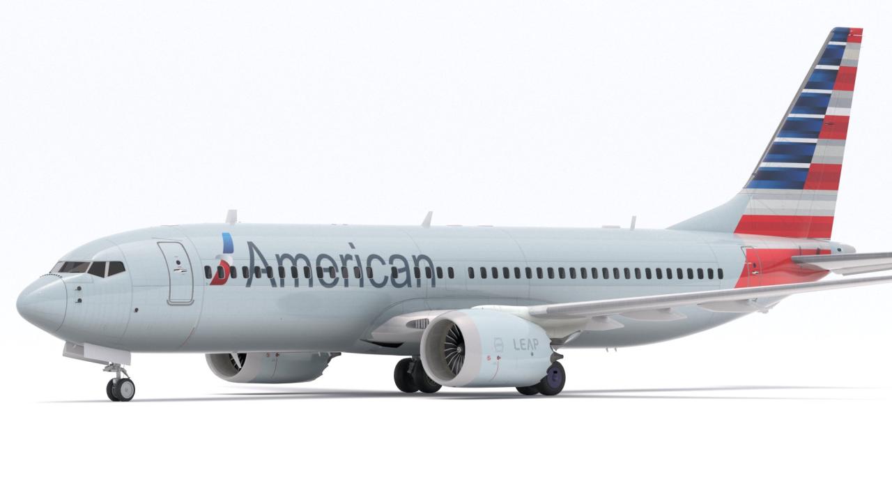 Boeing 737-800 MAX American Airlines 3d models