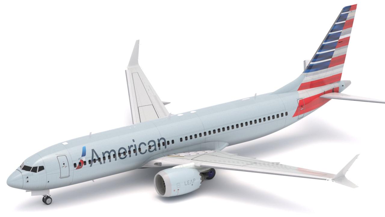 Boeing 737-800 MAX American Airlines 3d models