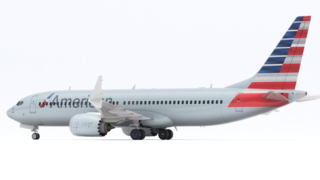Boeing 737-800 MAX American Airlines 3d models