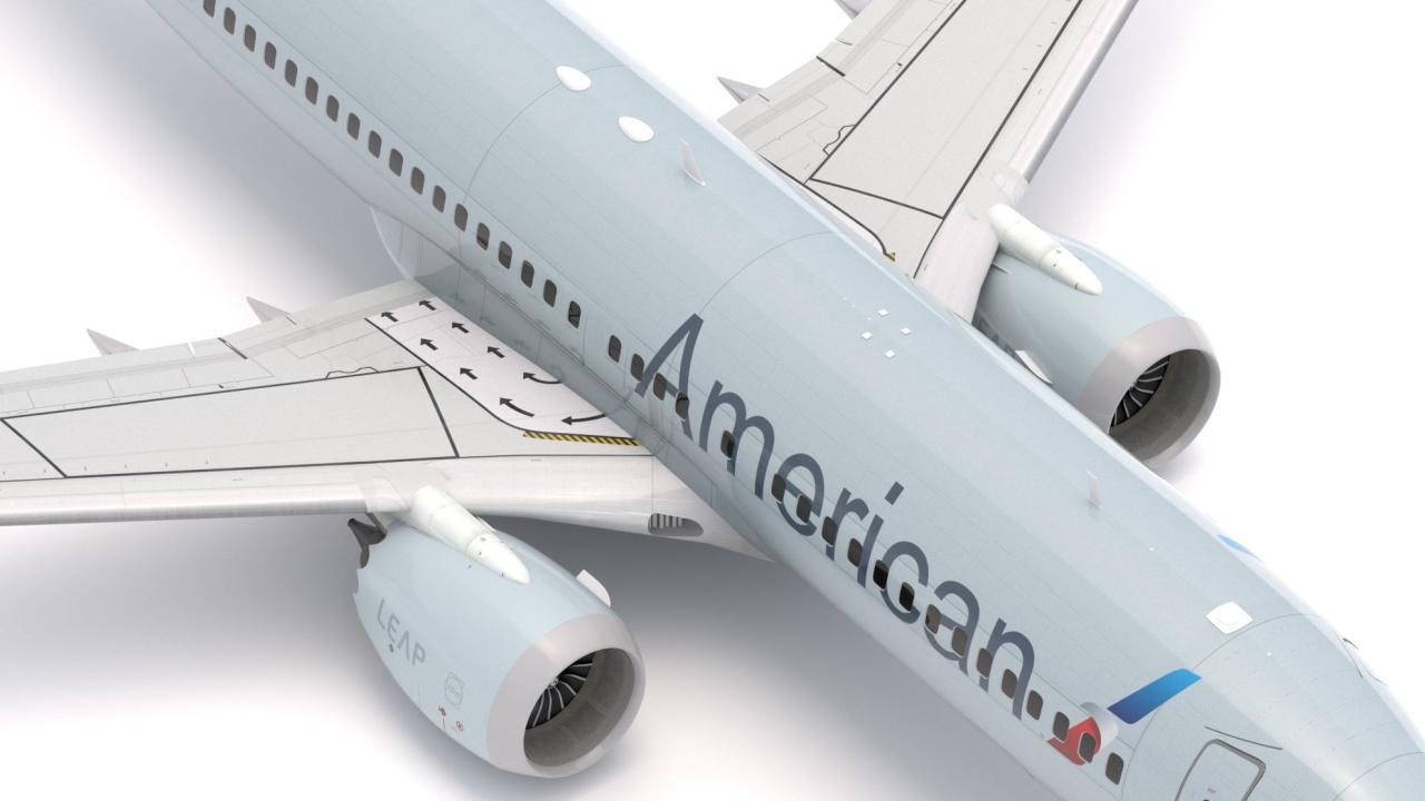 Boeing 737-800 MAX American Airlines 3d models