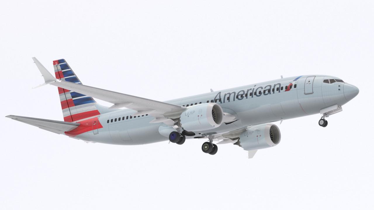 Boeing 737-800 MAX American Airlines 3d models