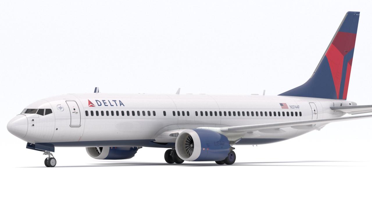 Boeing 737-800 MAX Delta Airlines 3d models