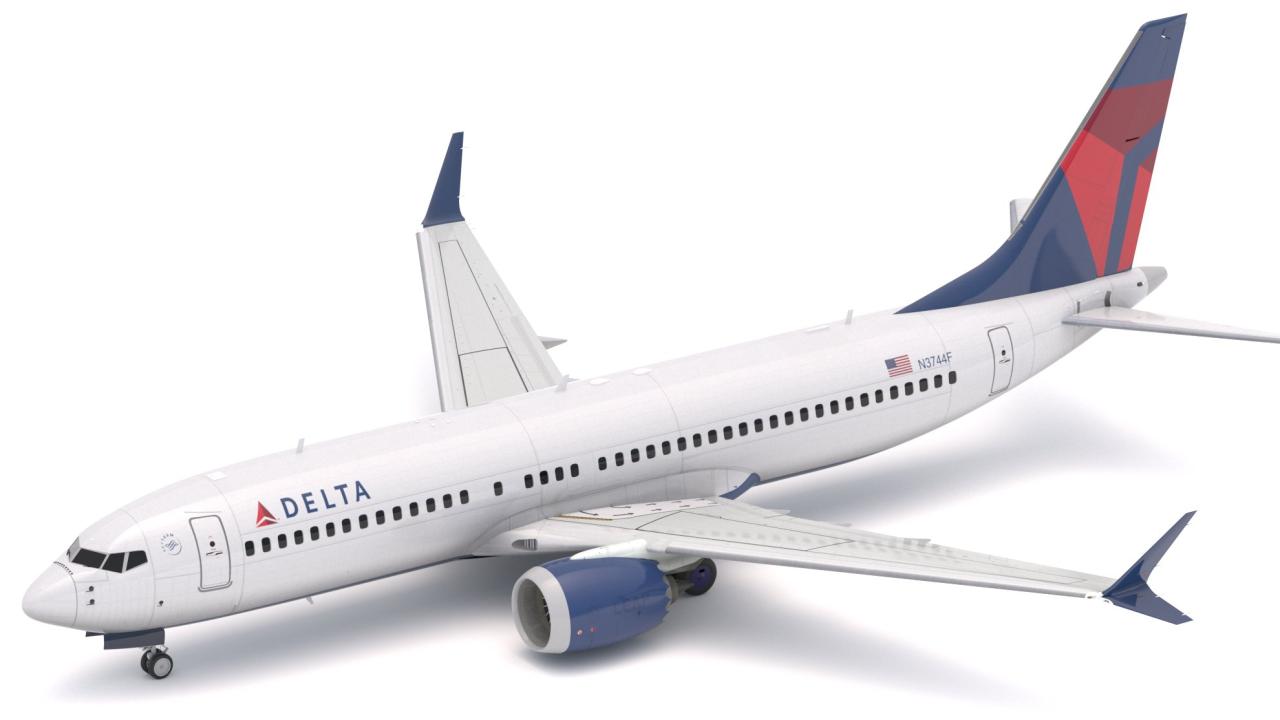 Boeing 737-800 MAX Delta Airlines 3d models