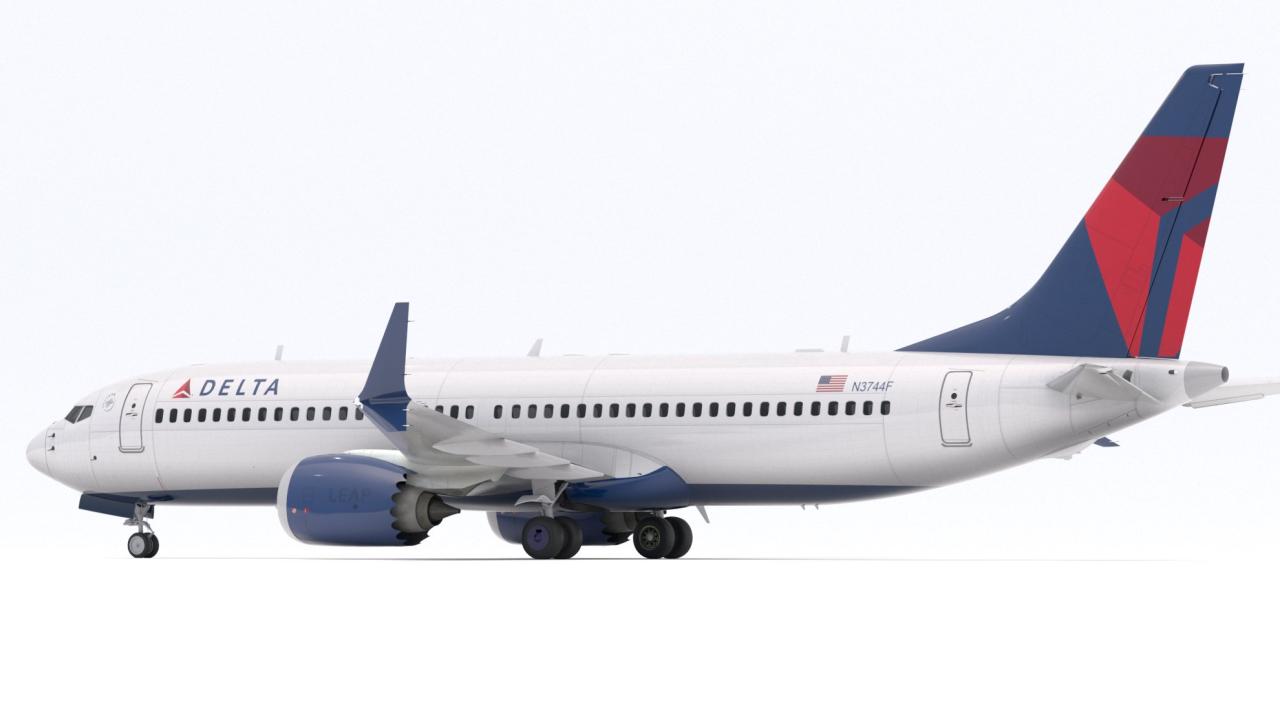 Boeing 737-800 MAX Delta Airlines 3d models