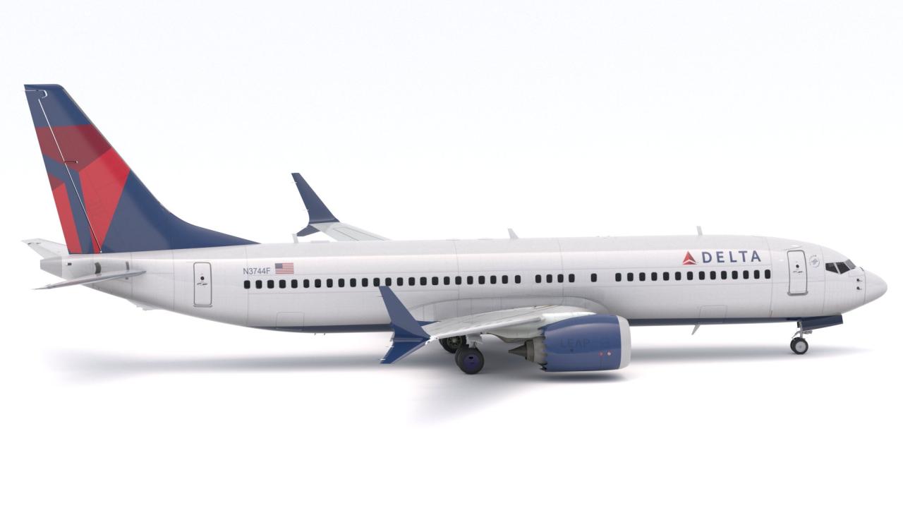 Boeing 737-800 MAX Delta Airlines 3d models