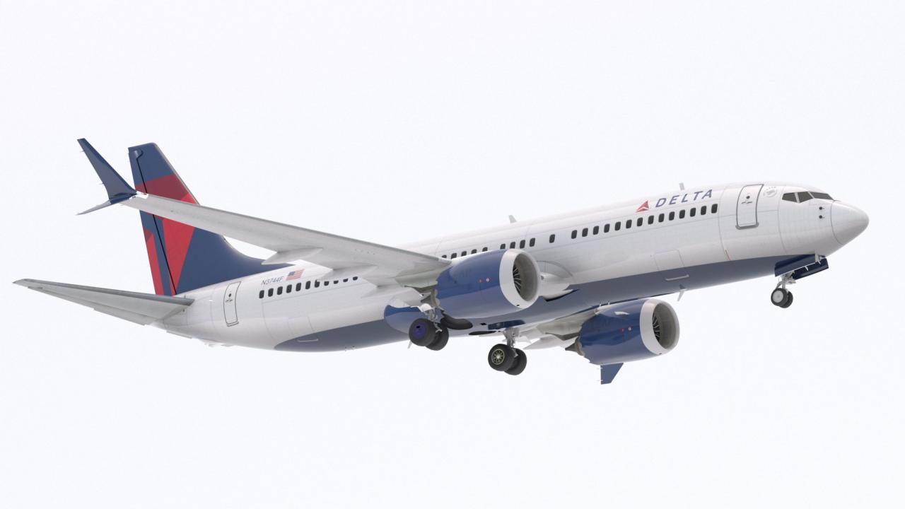Boeing 737-800 MAX Delta Airlines 3d models