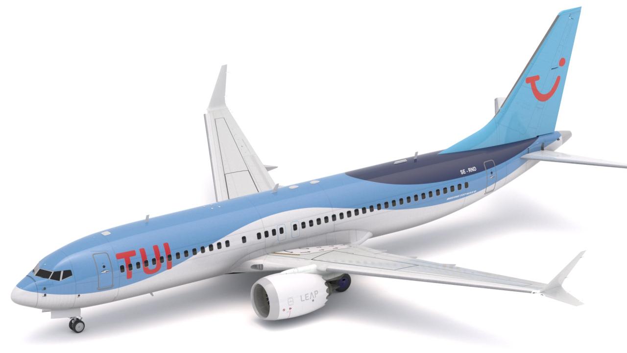 Boeing 737-800 MAX Tui Airlines 3d models