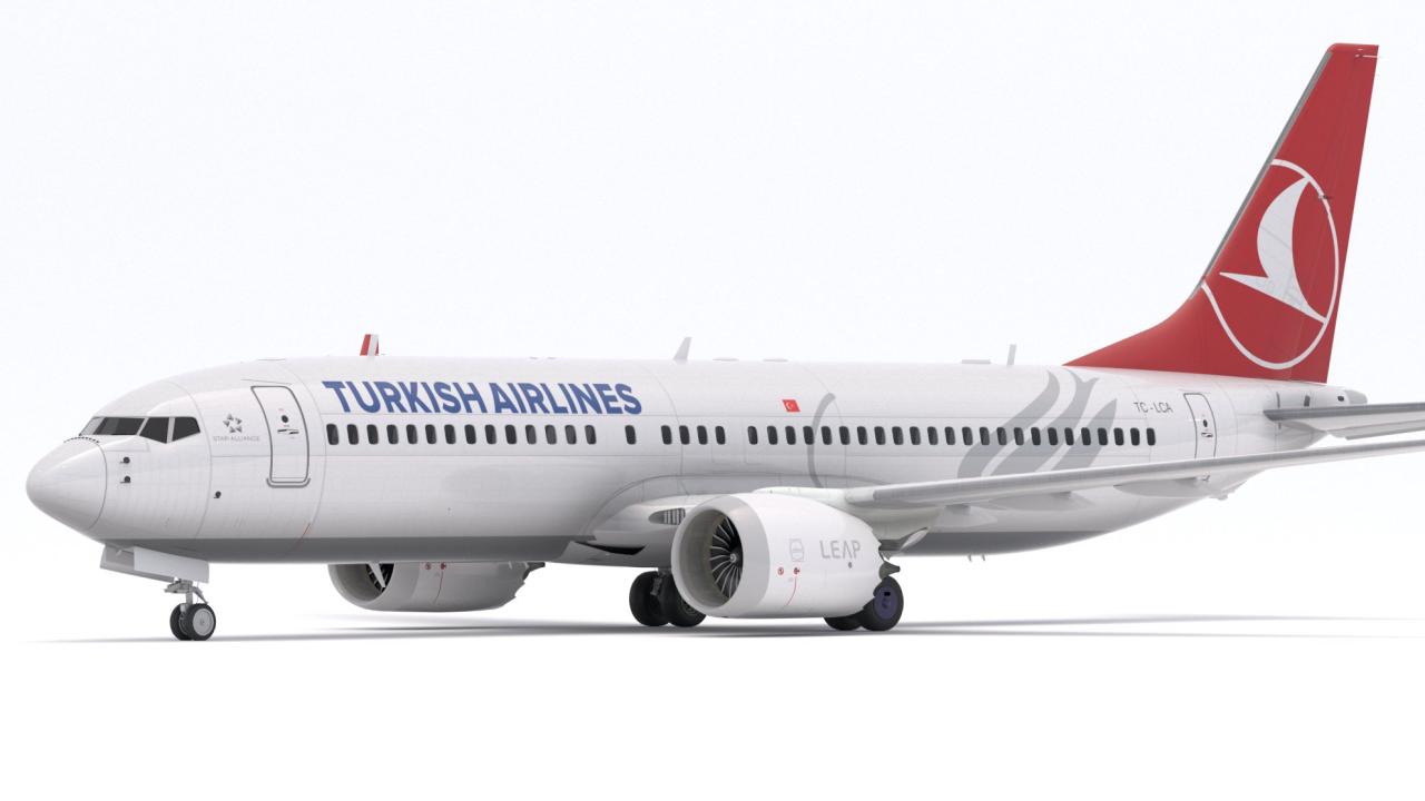 Boeing 737-800 MAX Turkish Airlines 3d models