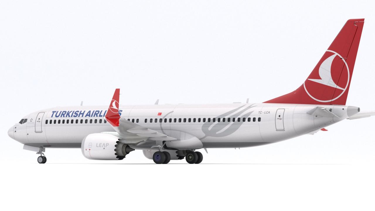 Boeing 737-800 MAX Turkish Airlines 3d models