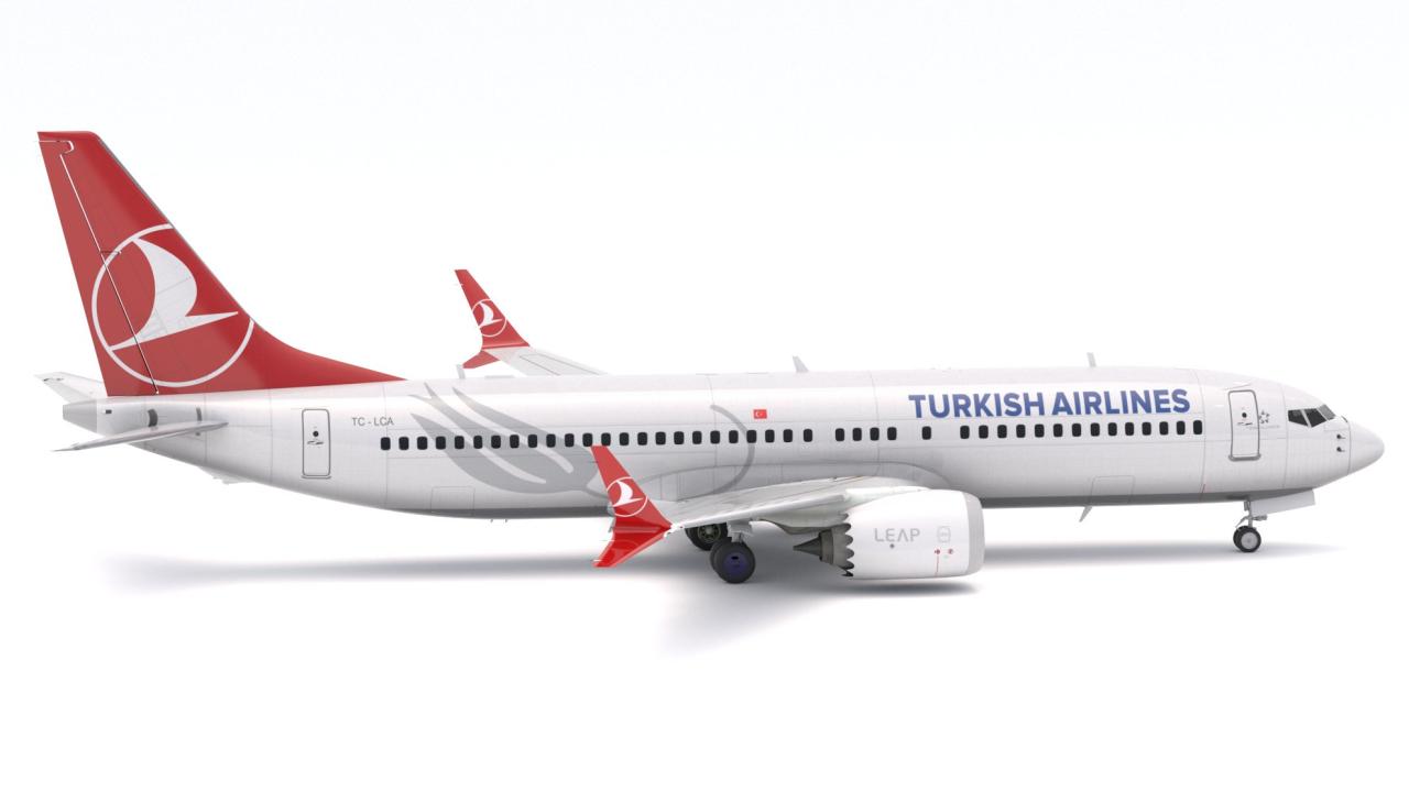 Boeing 737-800 MAX Turkish Airlines 3d models