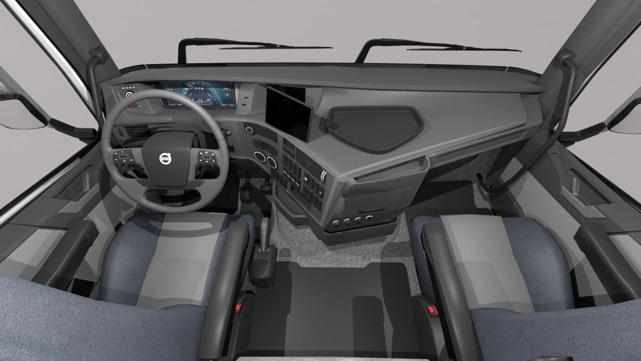 Volvo fh16 2021 and Lowboy Trailer with EC300E Excavator 3d models