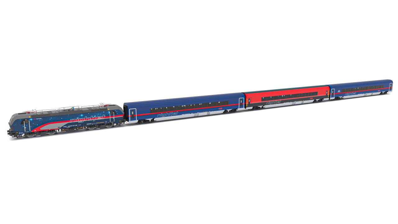 Passenger Train OBB Nightjet Collection 1 3d models