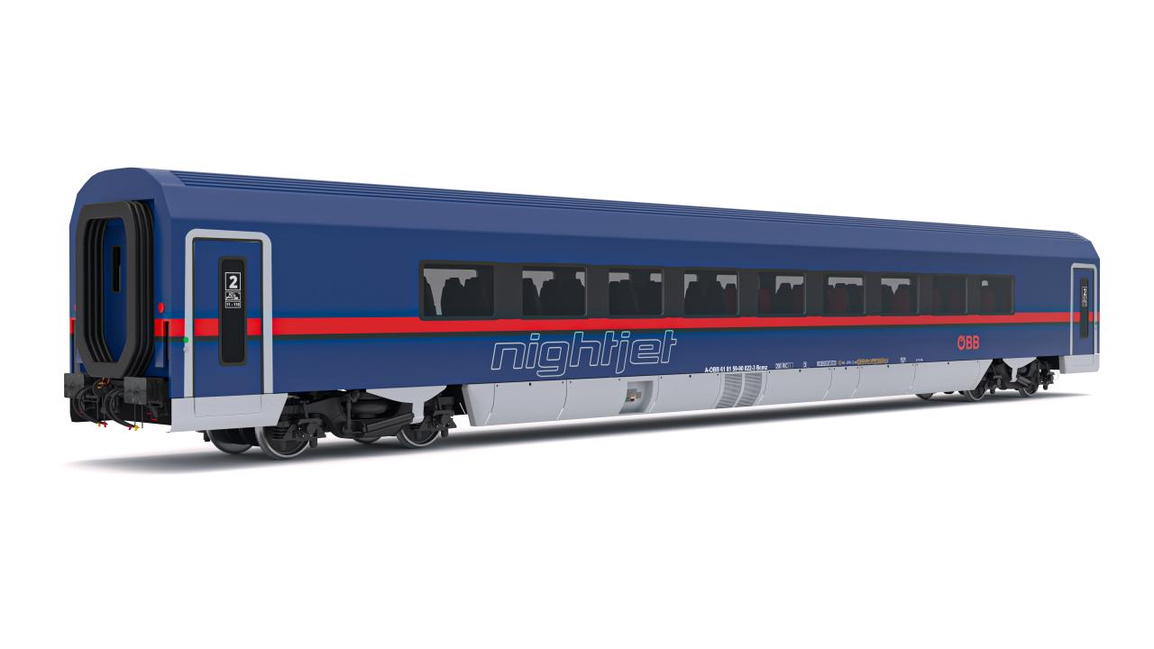 Passenger Train OBB Nightjet Collection 1 3d models