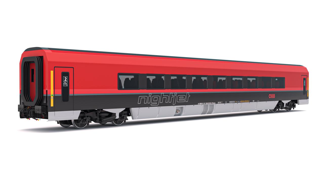 Passenger Train OBB Nightjet Collection 1 3d models