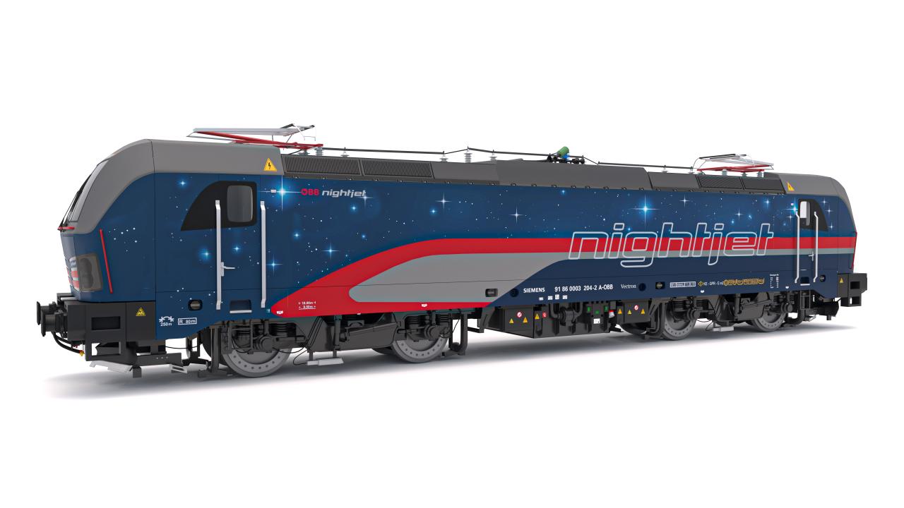 Passenger Train OBB Nightjet Collection 2 3d models