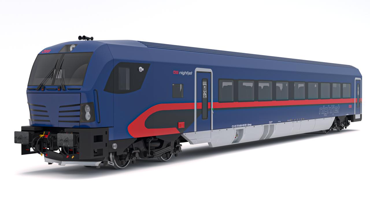 Passenger Train OBB Nightjet Collection 2 3d models