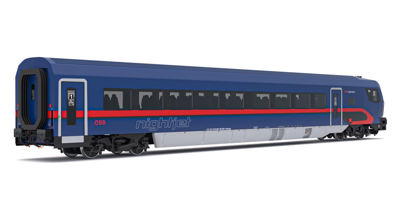 Passenger Train OBB Nightjet Collection 2 3d models