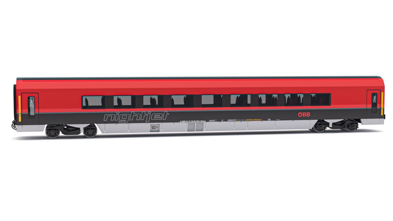 Passenger Train OBB Nightjet Collection 3 3d models