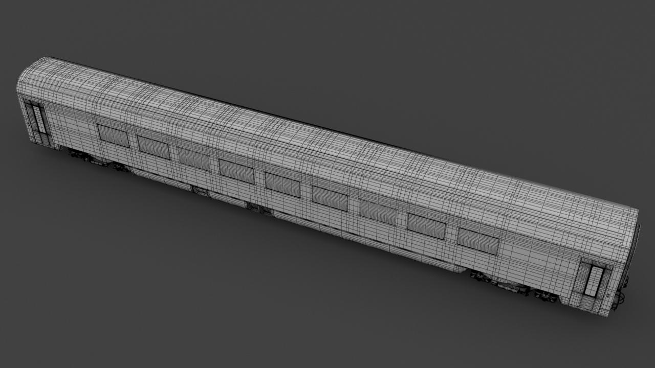 Passenger Train OBB Nightjet Collection 3 3d models