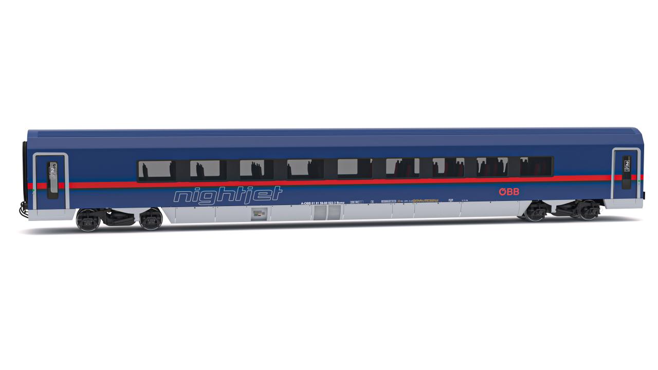 Passenger Train OBB Nightjet Collection 4 3d models