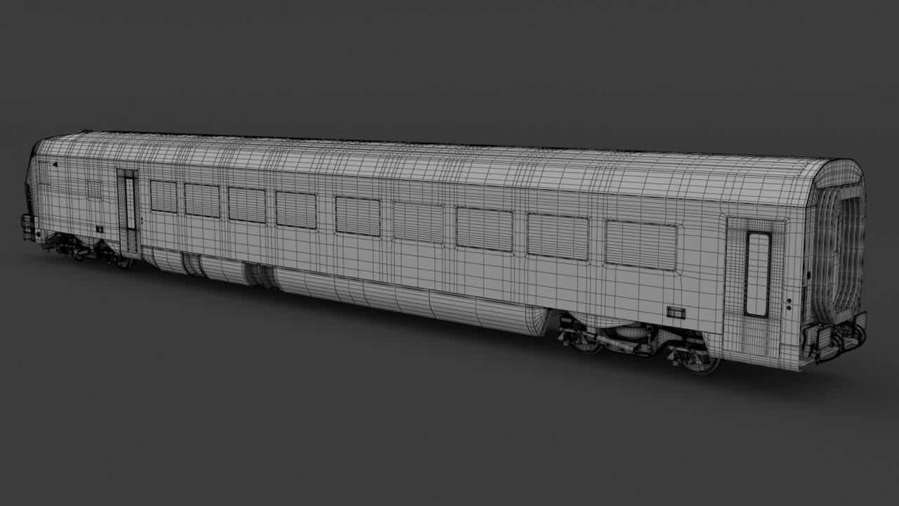 Passenger Train OBB Nightjet Collection 4 3d models