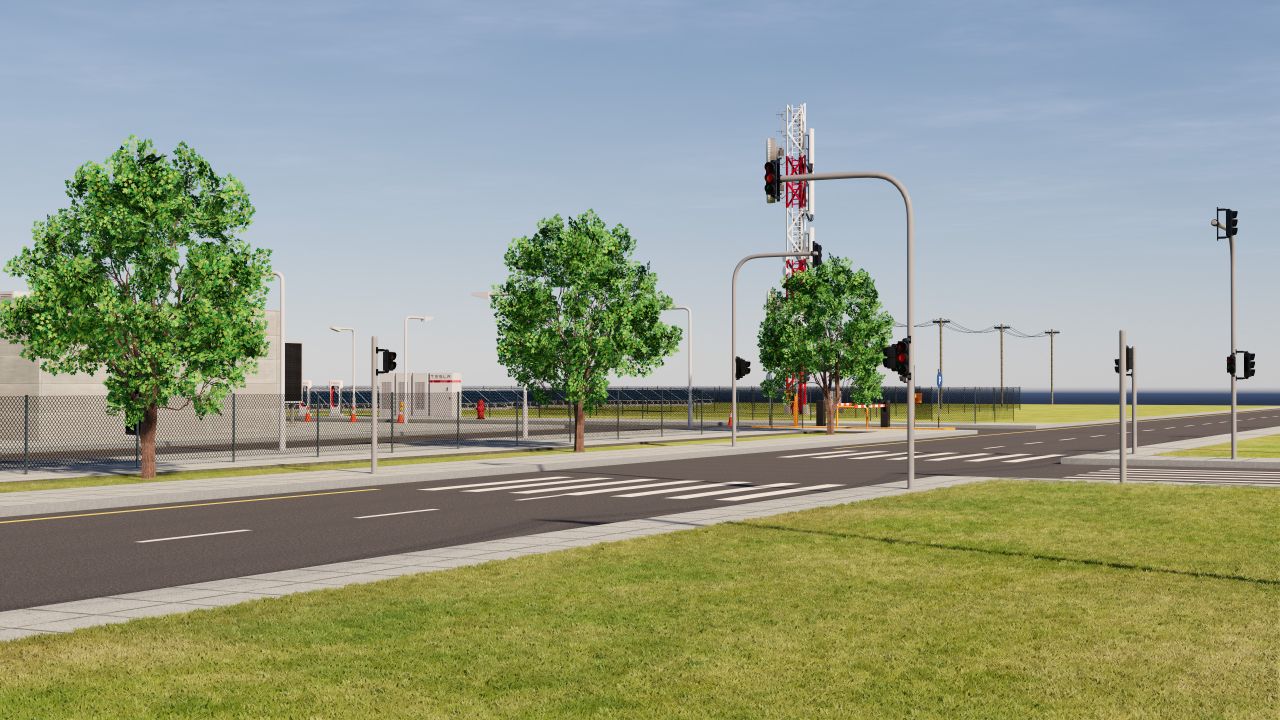 Data Center With Interior and Landscape 3d models