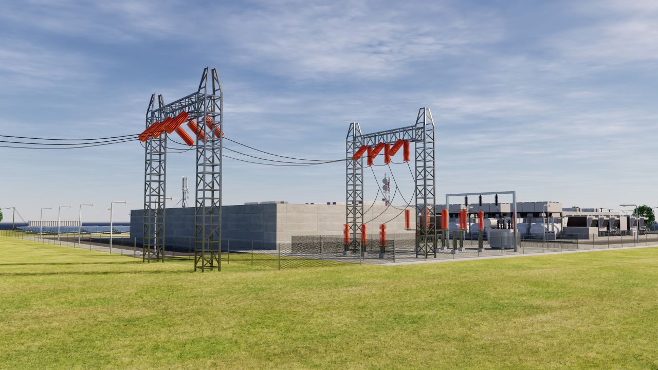 Data Center With Interior and Landscape 3d models