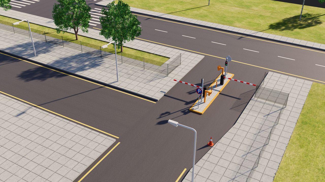 Data Center With Interior and Landscape 3d models