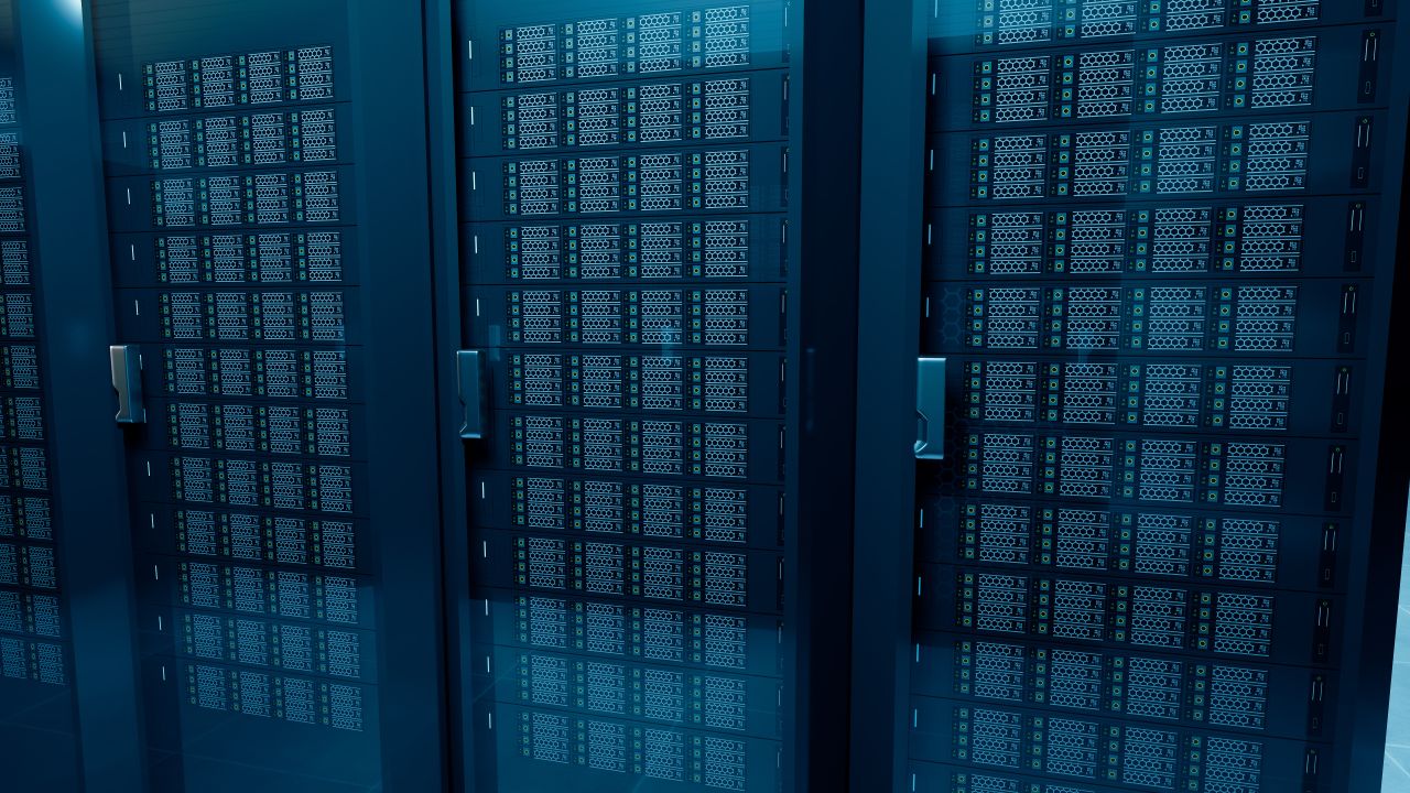 Data Center With Interior and Landscape 3d models