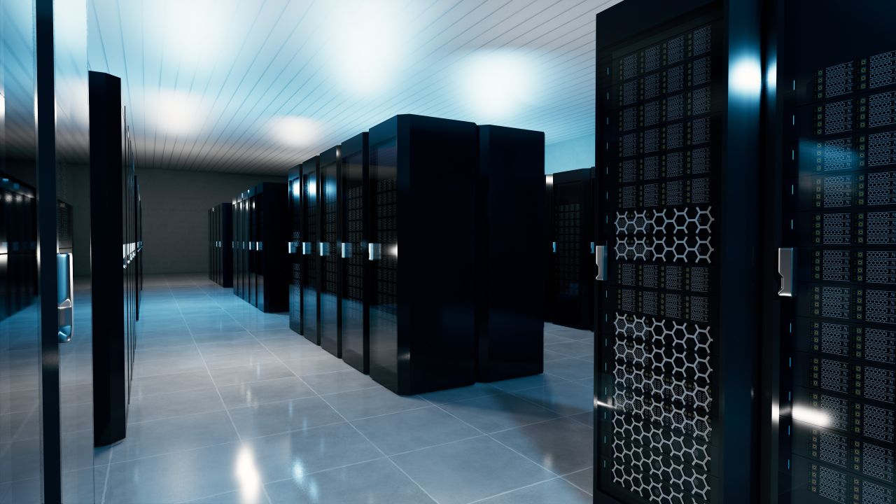 Data Center With Interior and Landscape 3d models