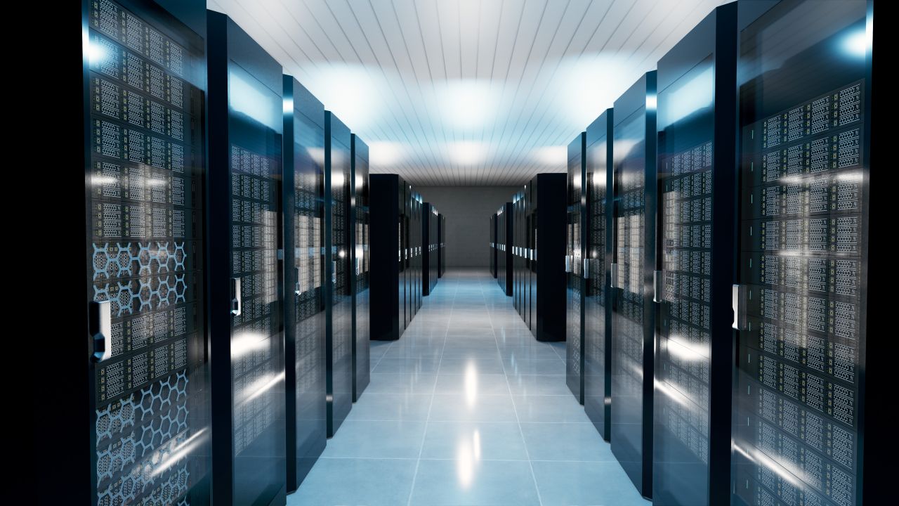 Data Center With Interior and Landscape 3d models