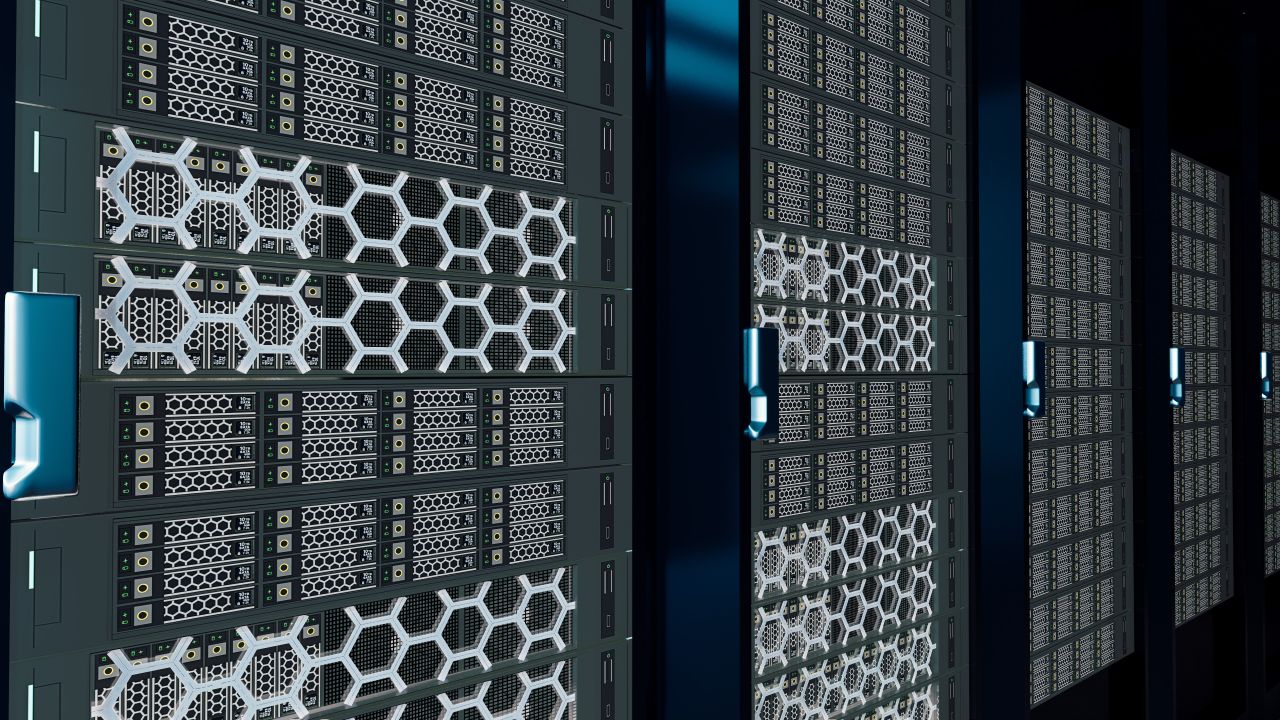 Data Center With Interior and Landscape 3d models
