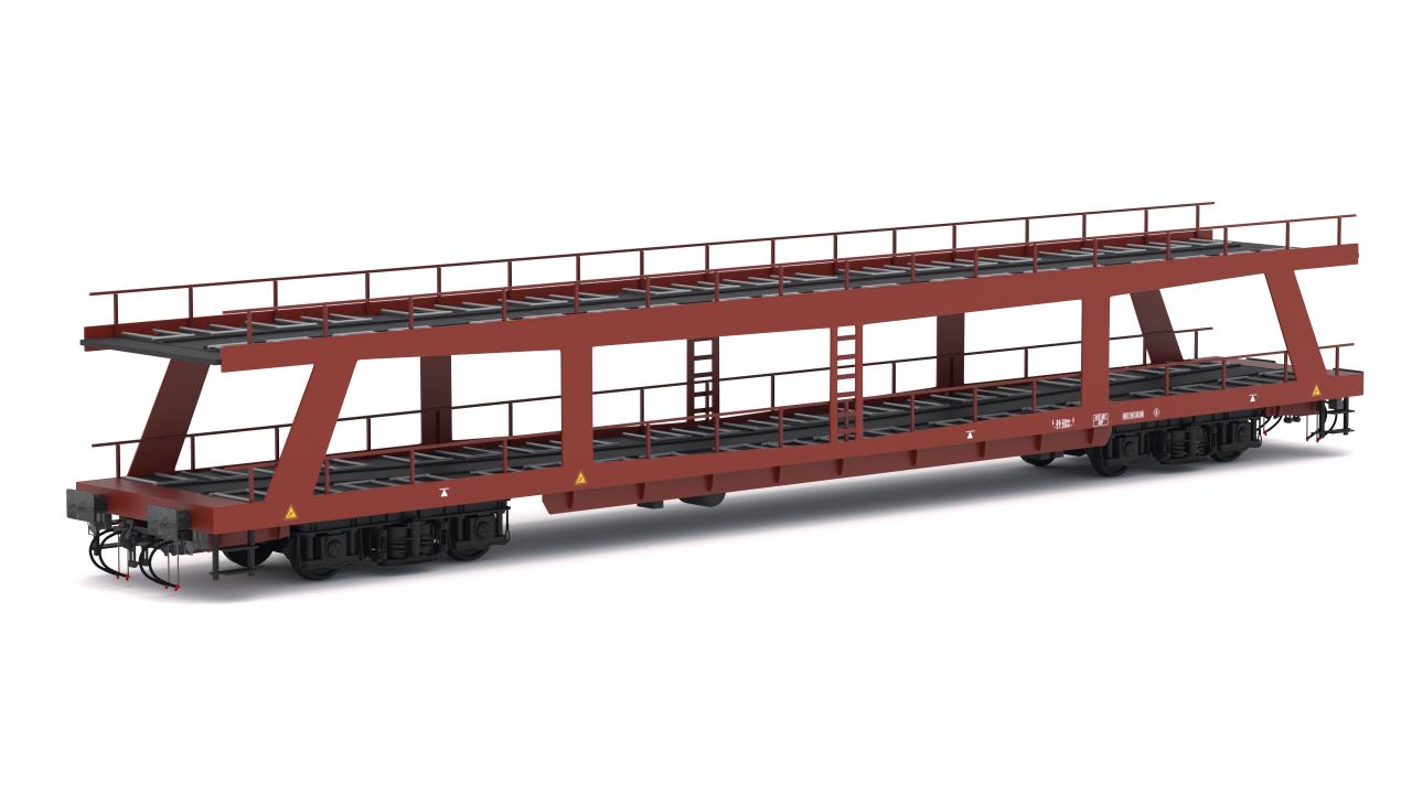 Autorack Car Transporter and Tesla Y 3d models