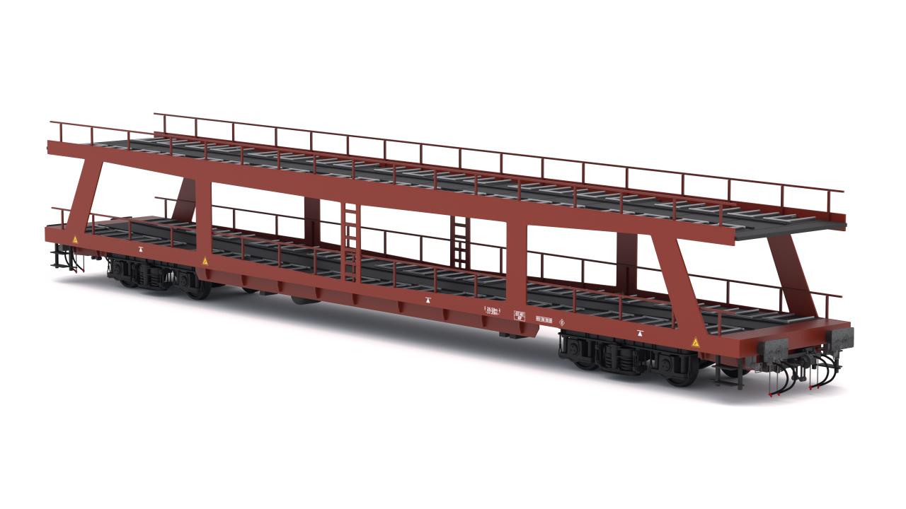 Autorack Car Transporter and Tesla Y 3d models